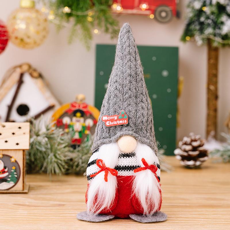 Decor Playful Christmas Red Rudolph Gnome With Pointed Hat For Lively Seasonal Celebrations
