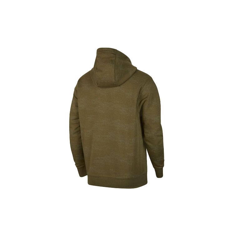 Nike Sportswear Casual Logo Print Hoodie Men Tops Olive-Green DJ4860-201