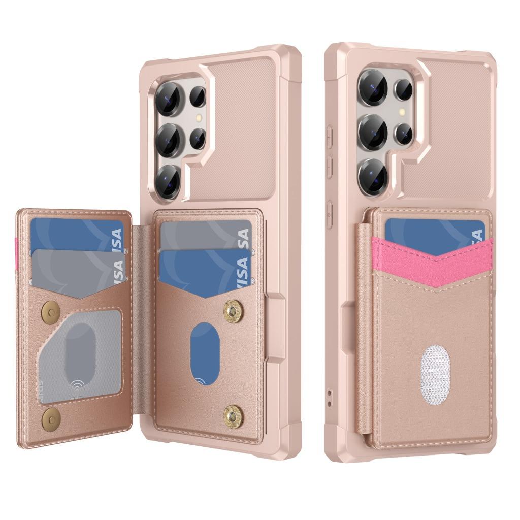 Flip Card Slot Holder Wallet Phone Case For Samsung Galaxy S21 S22 S26 Ultra S25 Edge S24 Plus S23 FE A57 A37 A17 Armor Cover