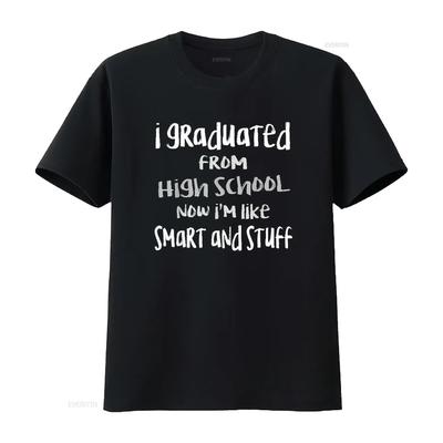 I M Smart Stuff Class of 2024 Funny High School Graduation Mens T Shirt Black X Large Vintage Washed Streetwear Breathable