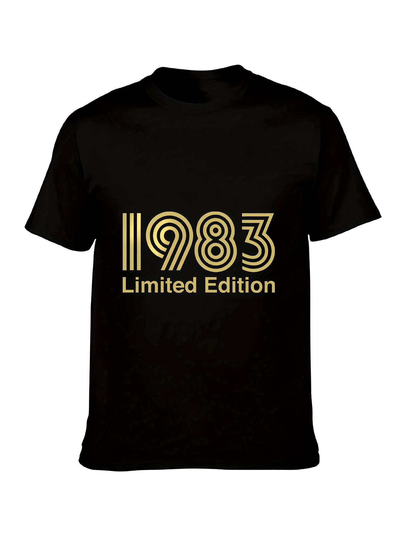 Men s T-Shirt Y2K 1983 Limited Edition Vintage Black Regular Fit 2XL