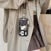 High-End Cow Print Kitty Lanyard & Embroidered Phone Case for iPhone 17/16 Pro Max/15/14