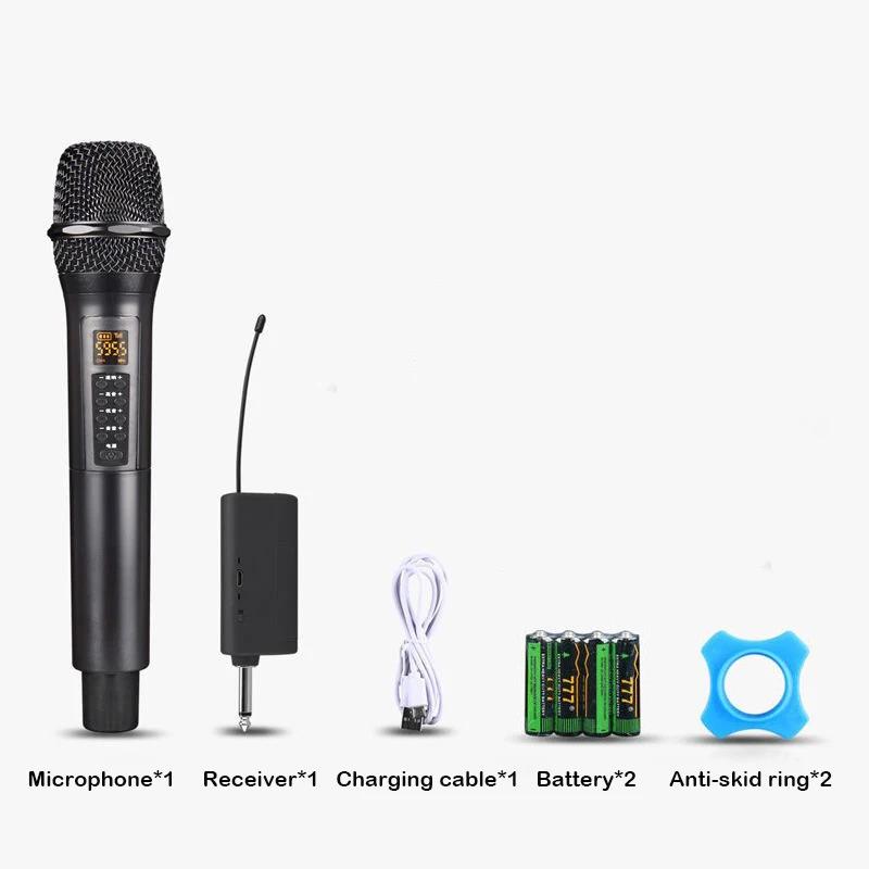 

Профессиональный беспроводной микрофон UHF, портативный микрофон для караоке Bluetooth, студия звукозаписи, пение на домашней вечеринке для автомобильного динамика