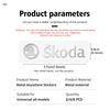 DZXB5 3D Metal Car Interior Dekoration Stickers Badges Auto Styling For Skoda Fabia Kodiaq Kamiq Superb Yeti Octavia Enyaq Rapid