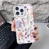 Flower Pattern Milk Color Art Design Phone Case For iPhone 16 13 12 11 14 15 Pro Max PLUS Shockproof Soft Silicone Cover Fundas