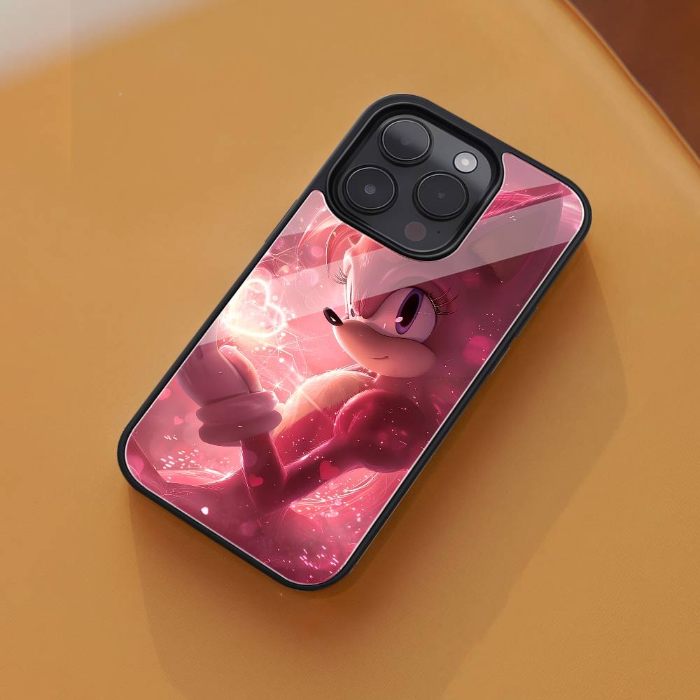 Game Sonic The Hedgehog Phone Case Black Hard Plastic Phone Case For Iphone 17 Air 16 15 14 13 12 11 Pro Max PC TPU Ins Case