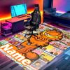 Custom Name Personalized Garfield Print Carpet, Versatile Home Decor Rug, for Playroom, Apartment, Balcony, Entryway, Hallway Gift