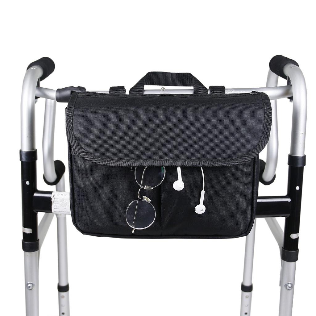 Travel Tote for Carrying Accessories On Wheelchair Rolling Walkers Transport Chairs Disabled Medicals Mobility Aid Pouch