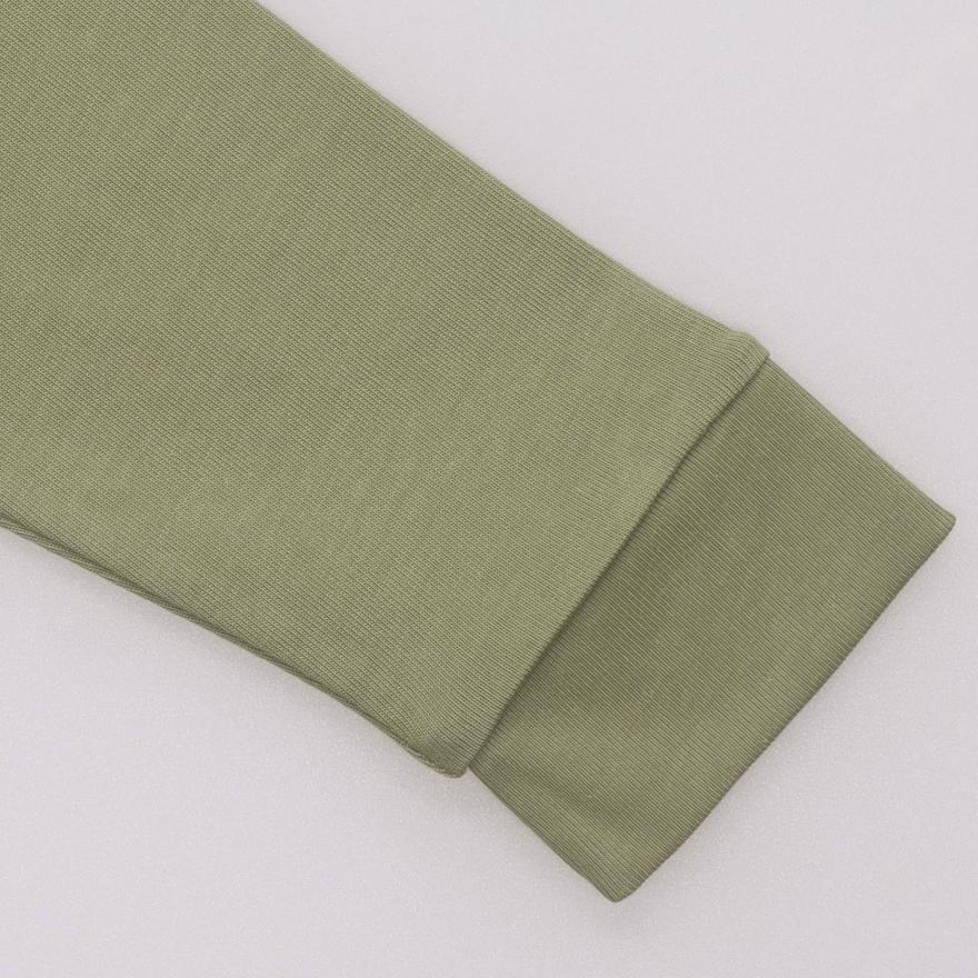 Nike Solid Color Logo Print Crew Neck Long Sleeve T-Shirt Men Tops Dark-Green DX5869-386