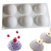 1 Pc6 Semicircular Spiral Ice Cream Mousse Mould Baozi Christmas Hat Silicone Cake Mould, Chocolate Mould