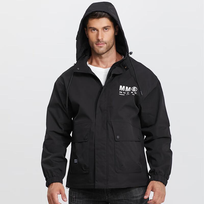 Dibinze Men's Plus Size Hooded Jacket