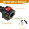 Motorrad Lenkerschalter Steuerung 1 Paar 7/8 Zoll Universal Wasserdicht Motorrad Hupe Blinker Scheinwerfer Steuerschalter