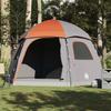 Family Igloo Tent for 6 Persons Grey and Orange Waterproof