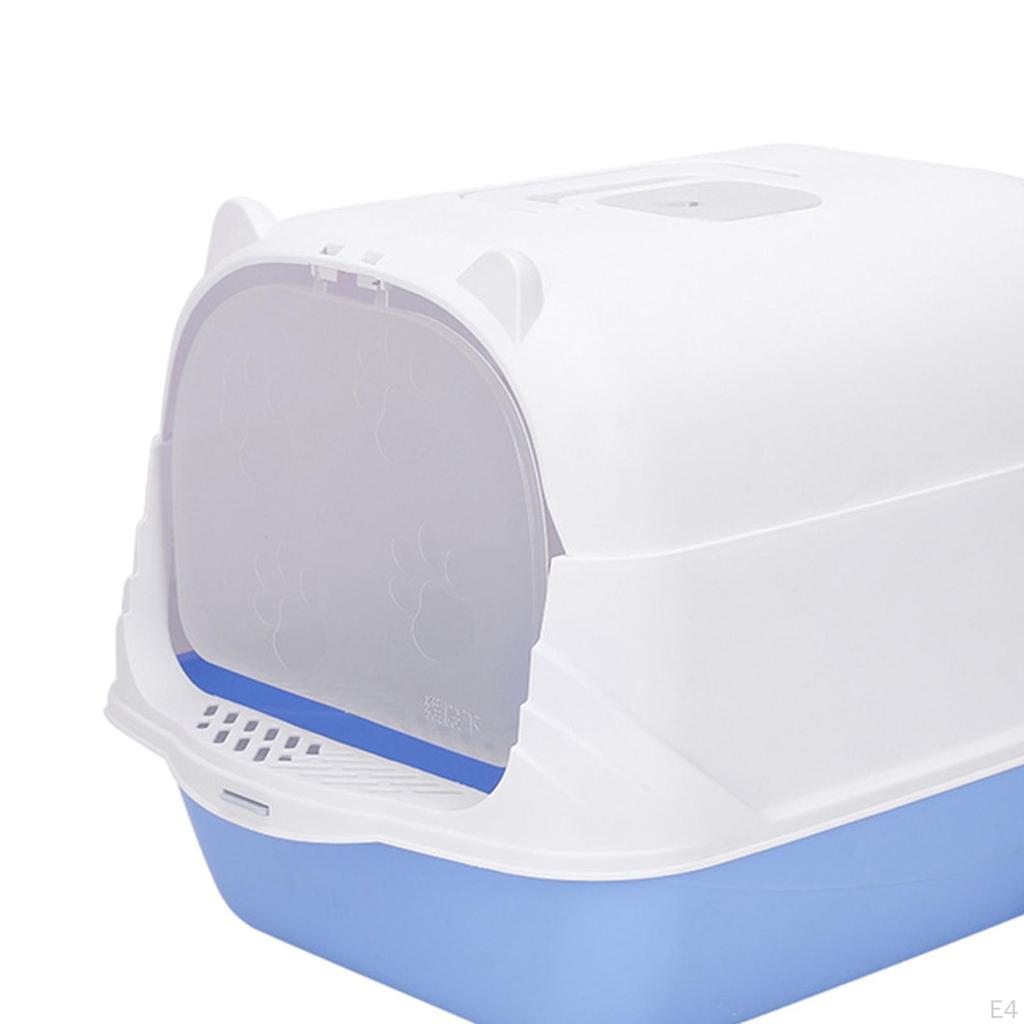 Cat Litter Box with Lid Enclosed and Covered Toilet Anti Splashing Easy to Clean Kitten Potty