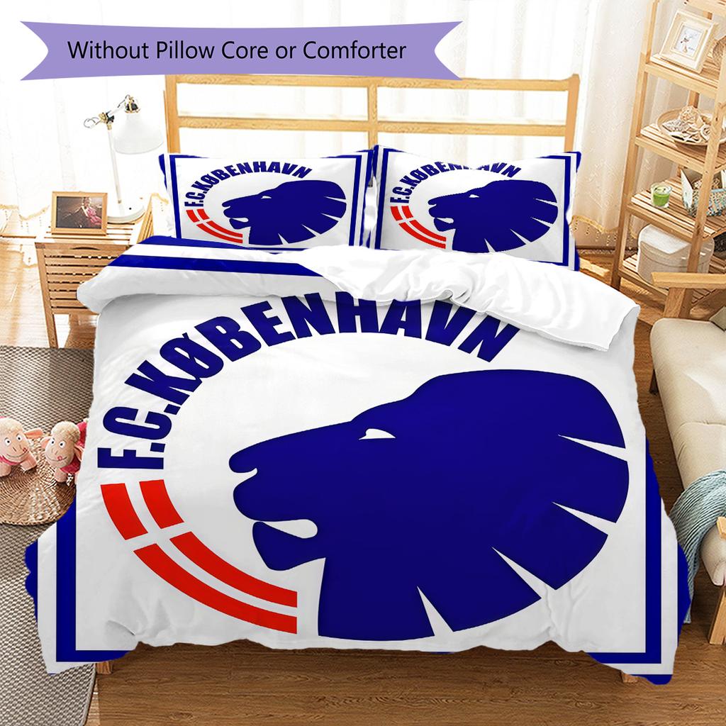 F.C. København Bedding Quilt Set Quilt Cover Pillowcase Home Decoration Birthday Gift (1 * duvet cover + 2 * pillowcase, without core)