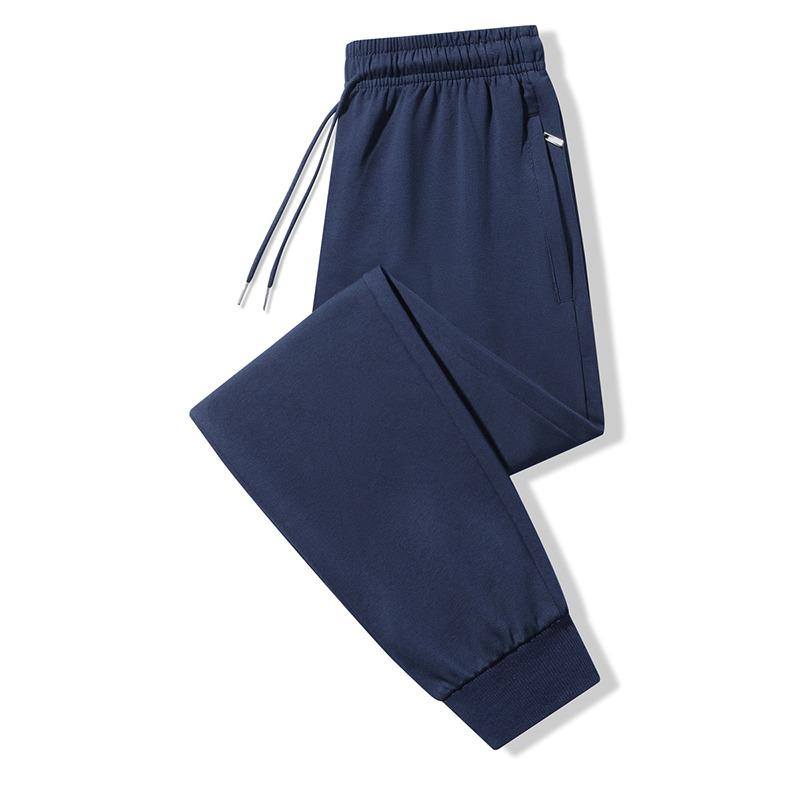 Men's Casual Straight-Leg Sweatpants Elastic Waist Drawstring Sports Trousers with Pockets