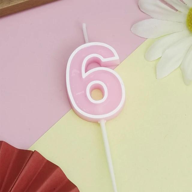 Candy Colored Happy Birthday Number Candle Children's Party Creative Cartoon Jelly Colored Valentine's Day Activity Candle