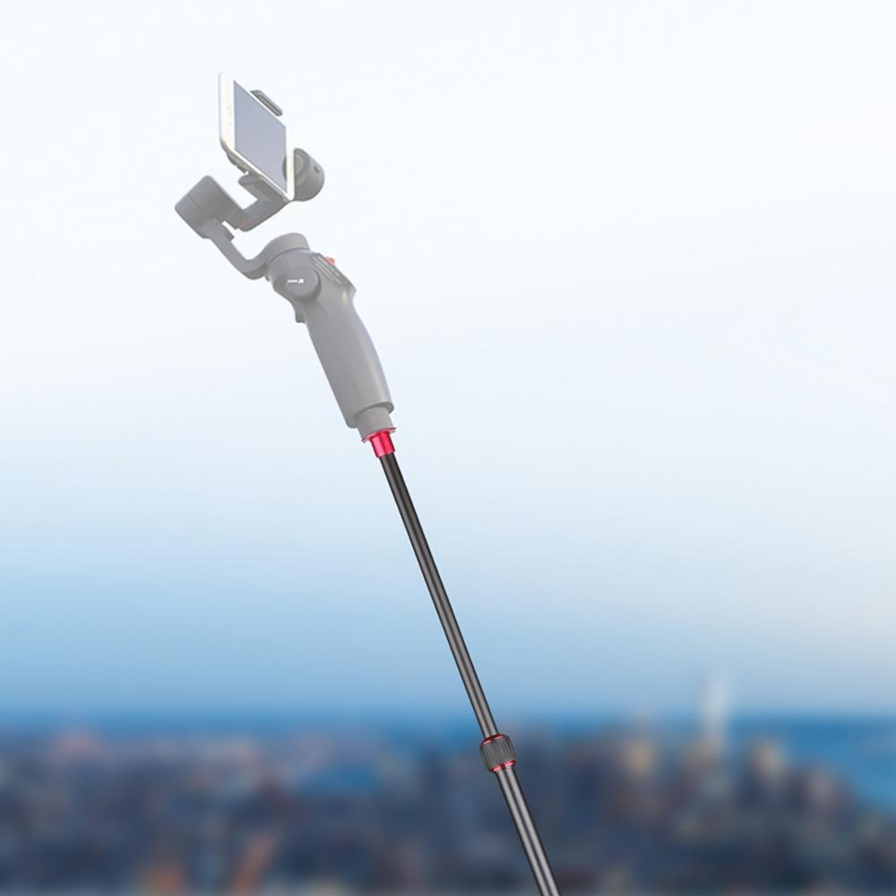 Manbily LR 252 44.5cm 17.5in Extension Rod Aluminum Alloy 5kg 11lbs Load Capacity 2 Sections with Universal 1 4in & 3