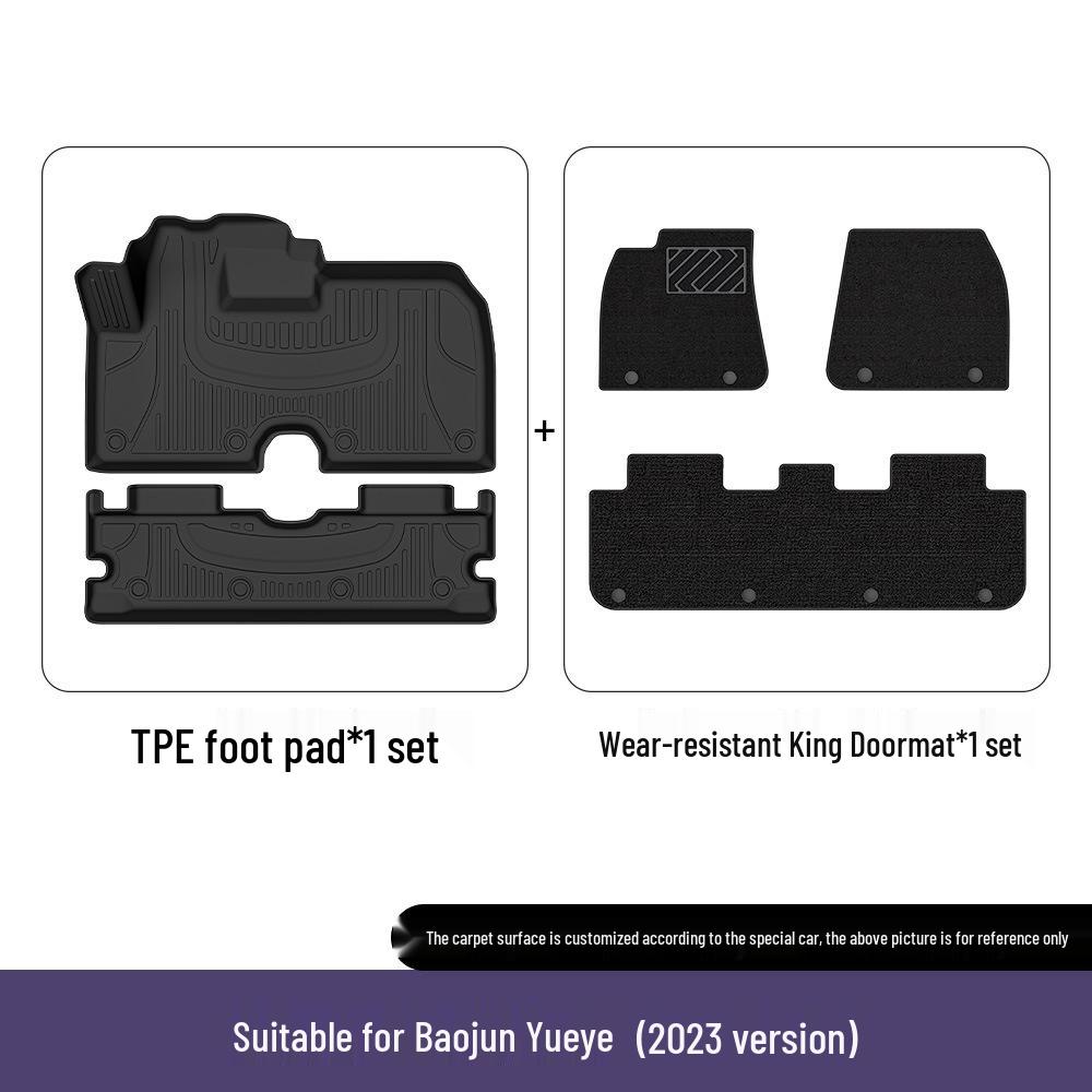 Eco-Friendly 3D All-Weather TPE Floor Mats for 23-24 Baojun Yepu