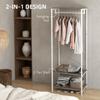 Hallway Coat Rack and Shoe Bench Tree - Grey