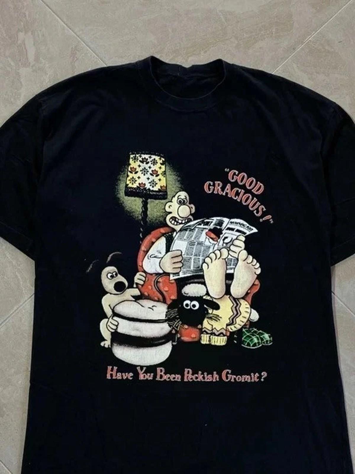 Wallace And Gromit Funny Graphic Tee Unisex Cotton Gift S-5XL S разноцветный