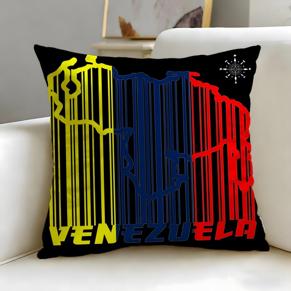 classic country Venezuela Cushion Cover Soft & Easy-Wash Pillow Case – Versatile for Couch, Bed, Travel and Office