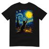 Black Cat Starry Night Van Gogh Cat Cat Mom Cat Dad TShirt