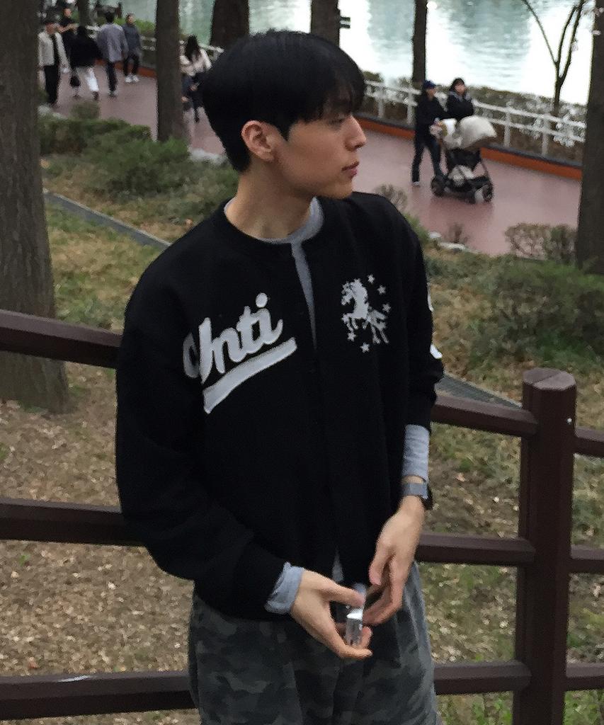 Untitled Seoul Unicorn Varsity Emblem Sweat Jacket Black