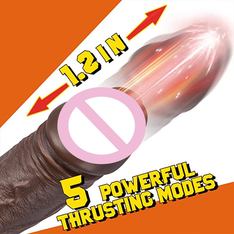 Thrusting Realistic Dildo Sex Toy Vibrator for Women Telescopic Rotation Heating G Spot Clitoral Anal Stimulation Big Penis Dick