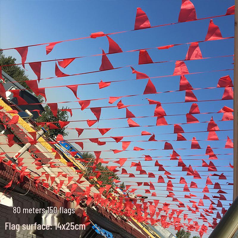Festone Triangolare Rosso Personalizzabile per Decorazioni di Matrimonio