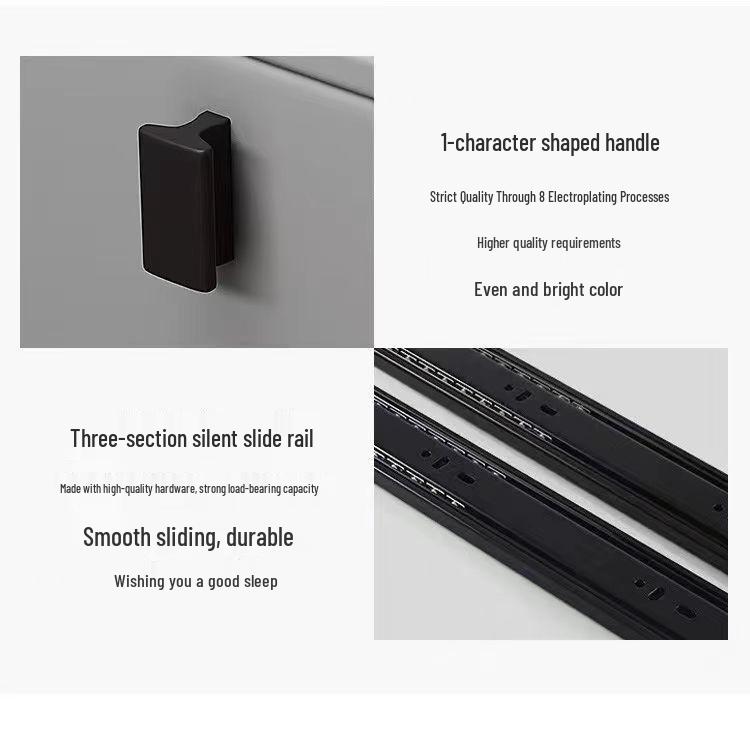 Modern Luxury Smart Bedside Table with Wireless Charging & Multifunctional Storage