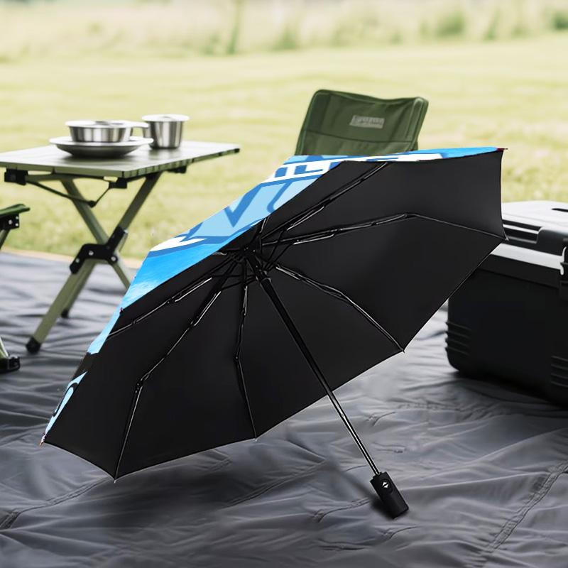1PC Mar-seille With Pride Emblem Printed Umbrella Folding umbrella, automatic umbrella 8-Frame for Travel, camping Fan gifts Christmas Gifts