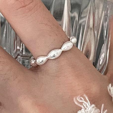 

925 Sterling Silver Rings for Women Couple Minimalist Handmade Simple Blue Ball Star Ring Party Jewelry Gift Prevent Allergy resizable