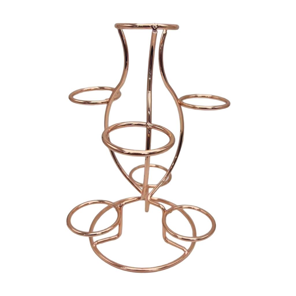 Ball Seat Seven Crystal Base Desktop Decoration Metal Shelf Stones Holder Rack Table