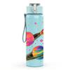 1PC Rocket Planet Outer Space Pattern 750ml Color Plastic Sports Water Bottle Leakproof Flip Straw Lid Suitable for Sports Office Home Use