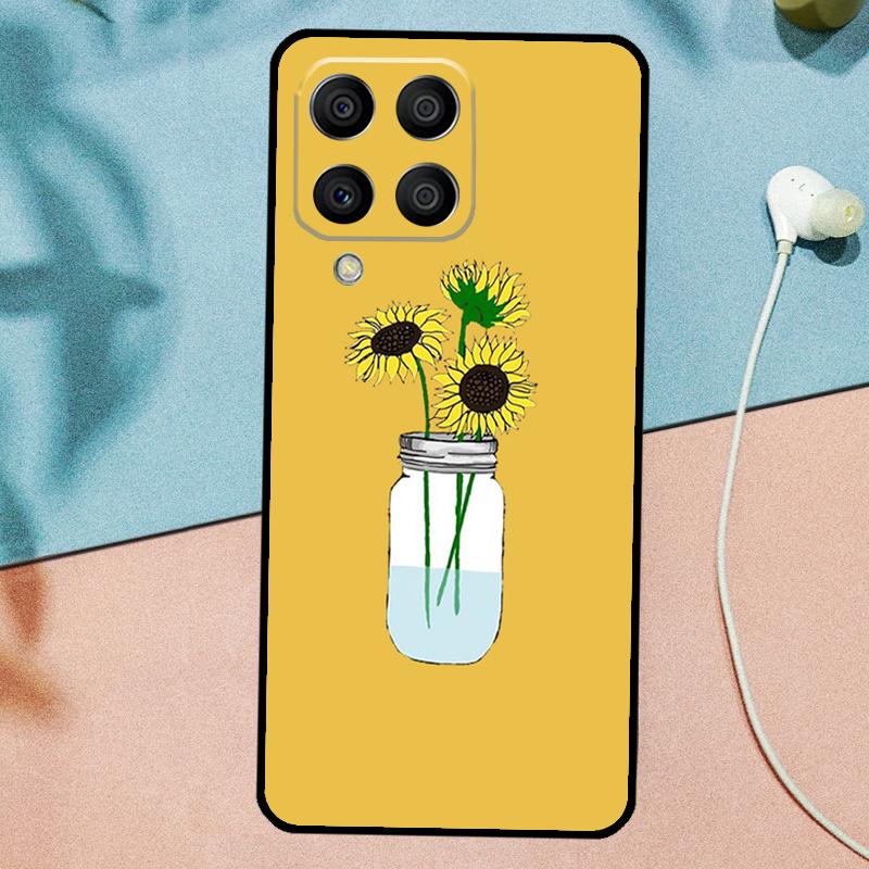 Daisy Sunflower Floral Flower For Samsung Galaxy M31 M11 M23 M12 M13 M14 M15 M35 M55 M34 M54 M33 M53 M32 M52 M06 M16 Case