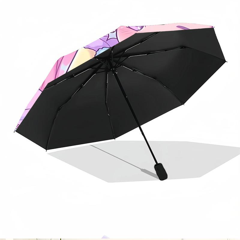 Parapluie Automatique Ouverture Fermeture Impression Chasseurs de Démons KPop, Parapluie Pliable Portable, pour l'Extérieur, les Trajets, le Camping, Cadeau d'Anniversaire Idéal