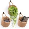 3pcs Woven Flower Basket Plant Pot Hanging Basket Cute Hanging Basket Hanging Storage Basket Organizer