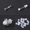 AOEDEJ 6-200P Silicone Piercing Healing Discs Anti Invagination Flexible Anti Hyperplasia for Earring Back No Pull Piercing Disc