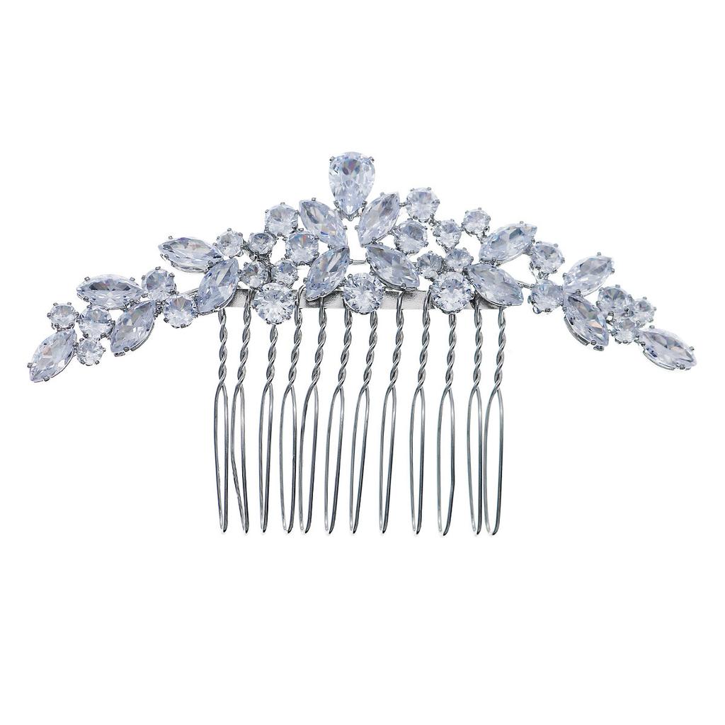 Braut Haarschmuck Kamm weiblich Nische Hochzeitskleid Accessoires ins vielseitig hochwertiger Haarschmuck Zirkon Blume Haarkamm