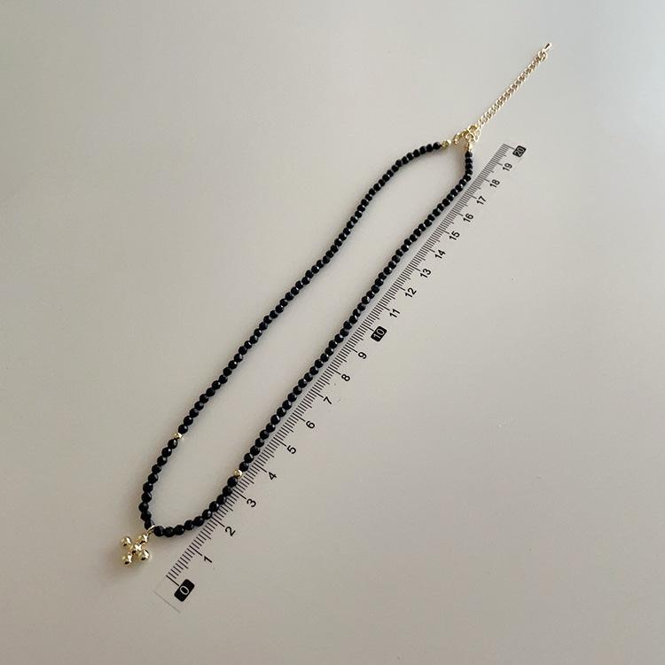 Vintage French Pearl Crystal Choker - Elegant Korean-Inspired Necklace for Women