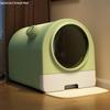 Extra-Large Odor-Proof Enclosed Cat Litter Box with Drawer & Splash Guard