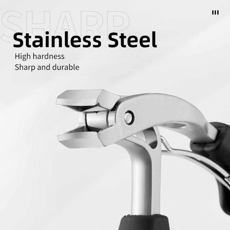 1/4PCS Don't Bend to Cut Toenail Stainless Steel Elbow Nail Clipper Large Opening Nail Clippers Set Nail Cutter Pedicure Tools