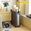 Foldable Laundry Basket Dirty Clothes Basket Clothes Organizer Yoga Storage Basket Home Assortment Box with Wheel Laundry Basket