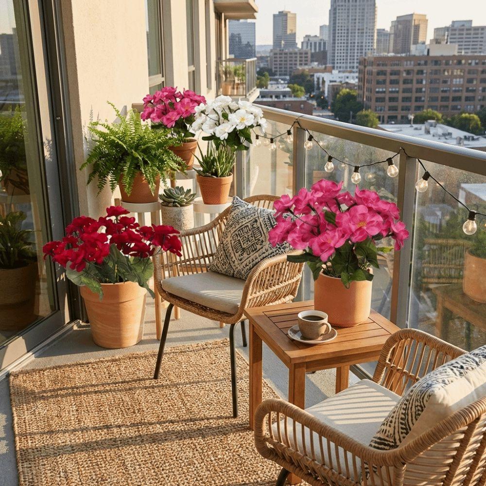 Floral Arrangement Silk Begonia Flower Realistic Simulated Begonia Branch  Christmas Party