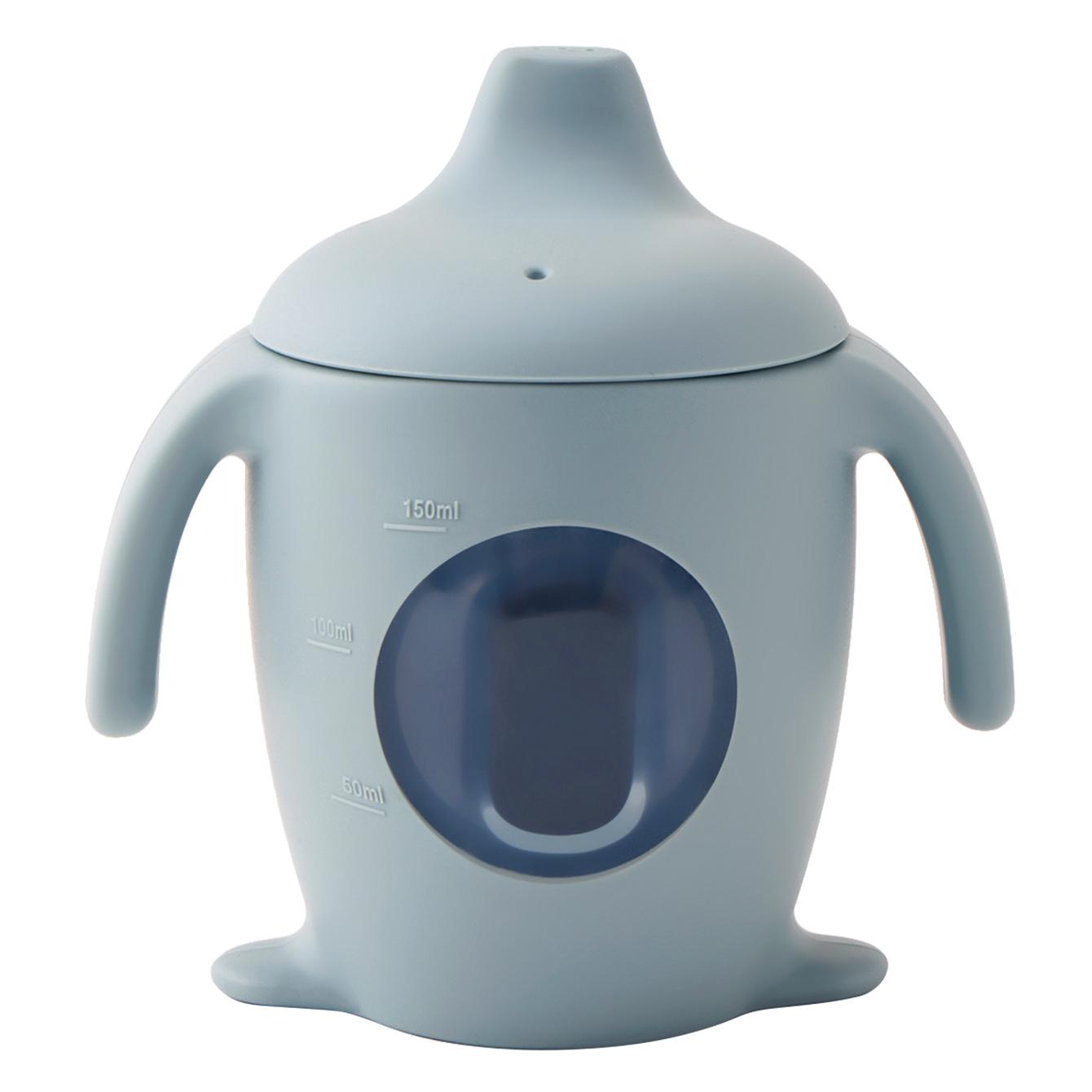 

Color Kids 1PCS Silicone Penguin Sippy Cup Transparent Baby Water Bottle BPA Free Leakproof Portable Infant Cup Baby Gifts