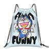 Custom D-Doraemones Drawstring Backpack Women Men Gym Sport Sackpack Foldable Cartoon Training Bag Sack