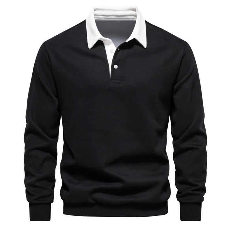 

Men’s Euro Fit Long Sleeve Polo Collar Sweatshirt XXL