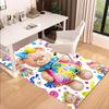 1PC Custom Name Colorful Teddy Bears Party Theme Floor Mat Ideal for Living Room, Game Rooms, Office, Bedroom,Floor Mat Playful Design
