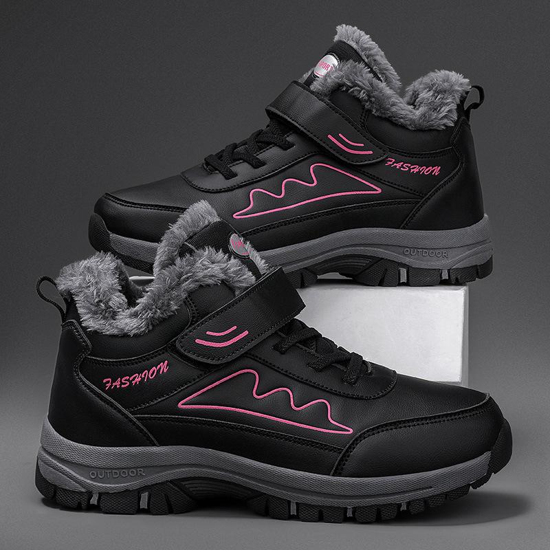 

Хлопковая обувь мужская и женская зимняя бархатная теплая нескользящая сноубутсы средние кроссовки для ходьбы спортивная обувь для мамы 45